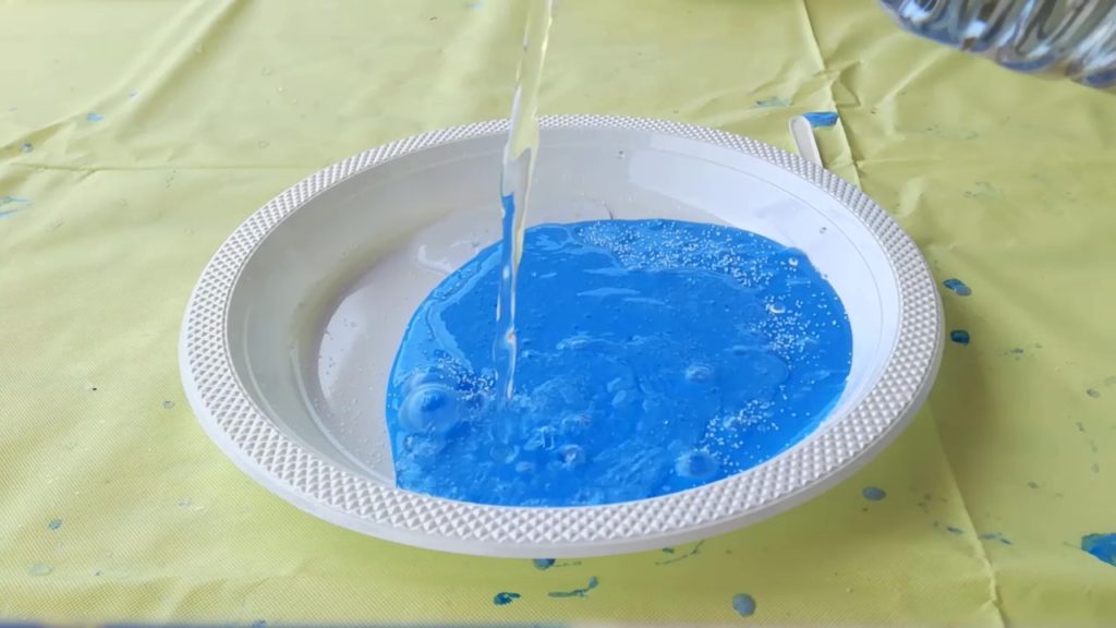 agua sobre slime