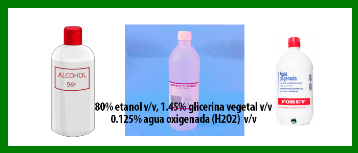 DESINFECTANTE ALCOHOL ETANOL, GLICERINA Y AGUA OXIGENADA